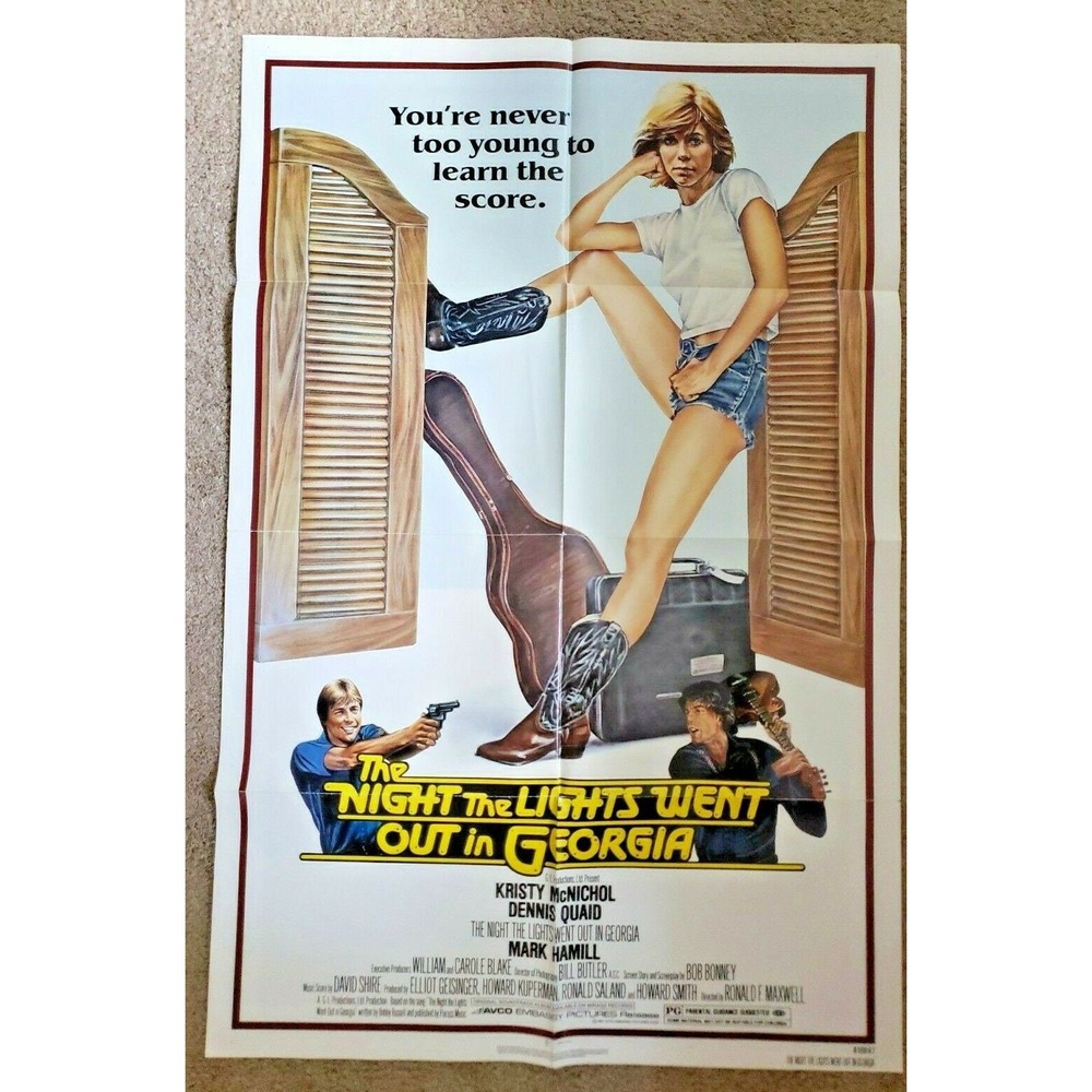 The Night the Lights Went Out in Georgia 1981 Movie Poster 27 x 41 Original P-10